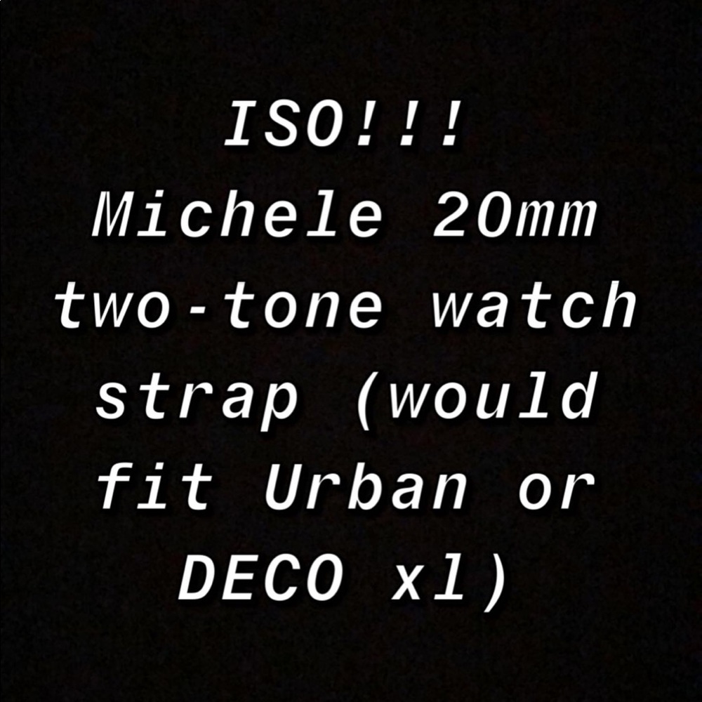 ISO Michele 20mm Two-Tone Watch Strap